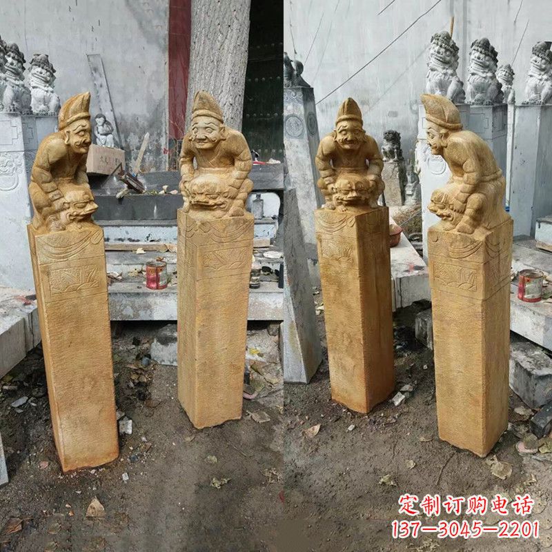 大同经典仿古拴马桩雕塑