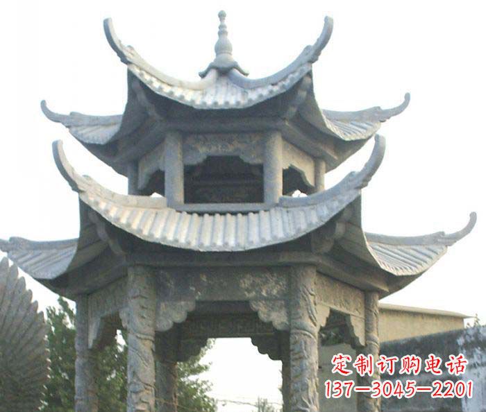 大同仿古双层石雕凉亭 (2)