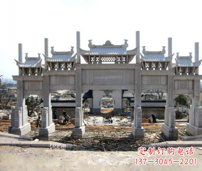 大同仿古牌坊雕塑,定制专属你的古典魅力