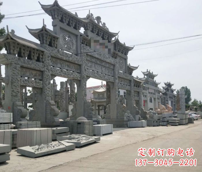 大同传统风格牌坊雕塑