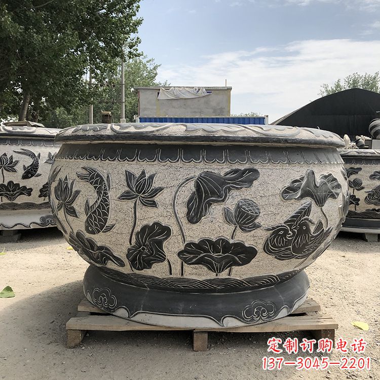 大同精美仿古花盆雕塑