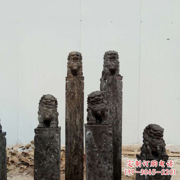 大同复古风格拴马桩雕塑
