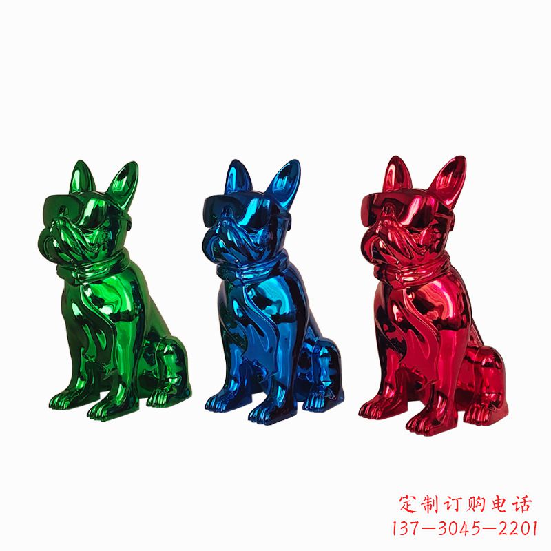 大同仿琉璃斗牛犬生肖狗雕塑