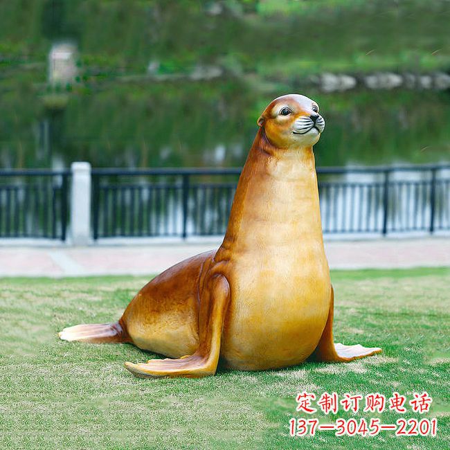 大同仿真玻璃钢海豹雕塑，活力与艺术完美结合