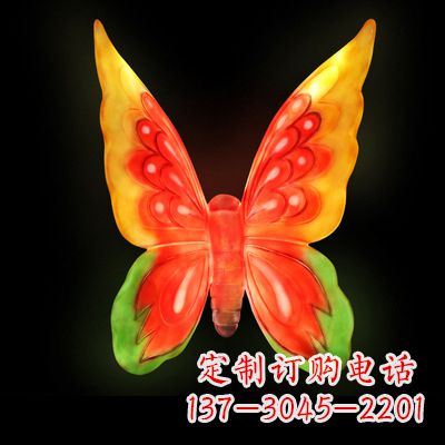 大同艺术雕塑大号黄色发光蝴蝶