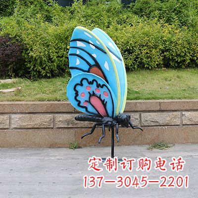 大同蓝色大号蝴蝶雕塑