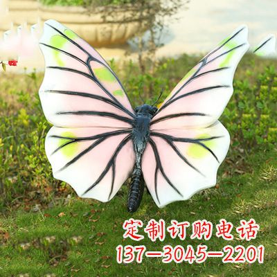 大同仿真蝴蝶_浅粉白色款80x76x40