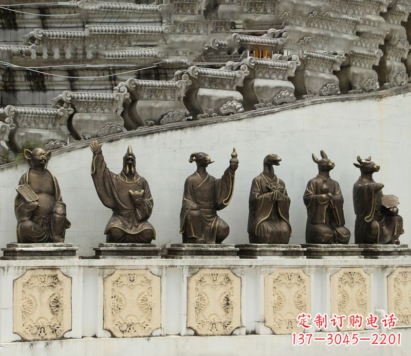 大同仿真十二生肖铜雕塑