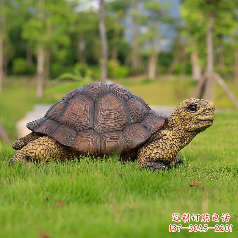 大同玻璃钢乌龟雕塑草坪摆件