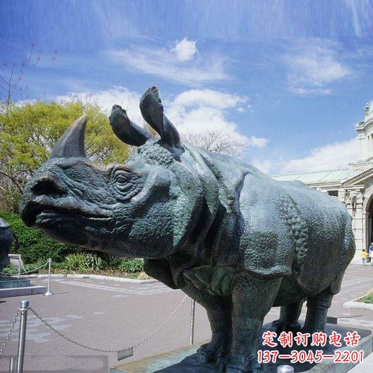 大同高端犀牛铜雕艺术品