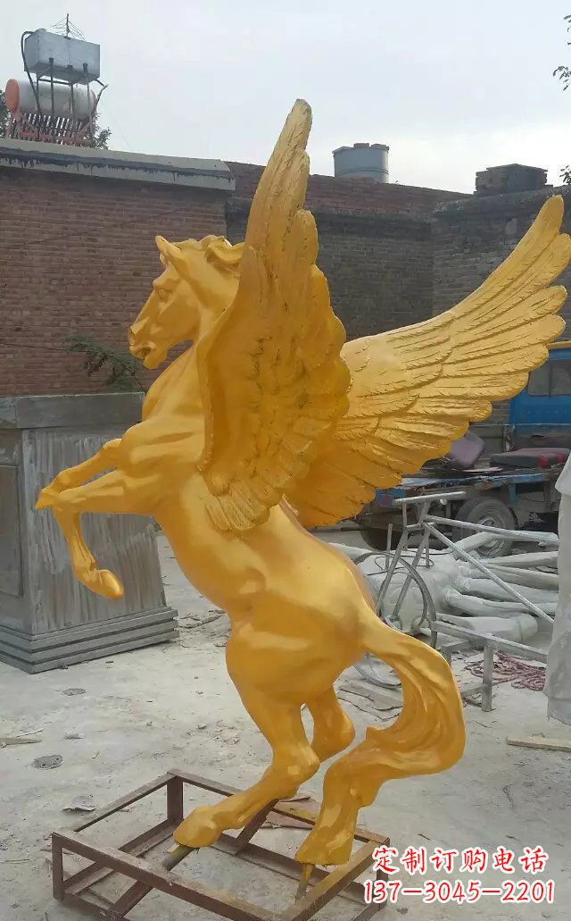 大同飞马玻璃钢仿铜动物雕塑