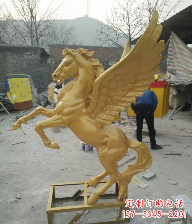 大同飞马动物铜雕，精美细腻