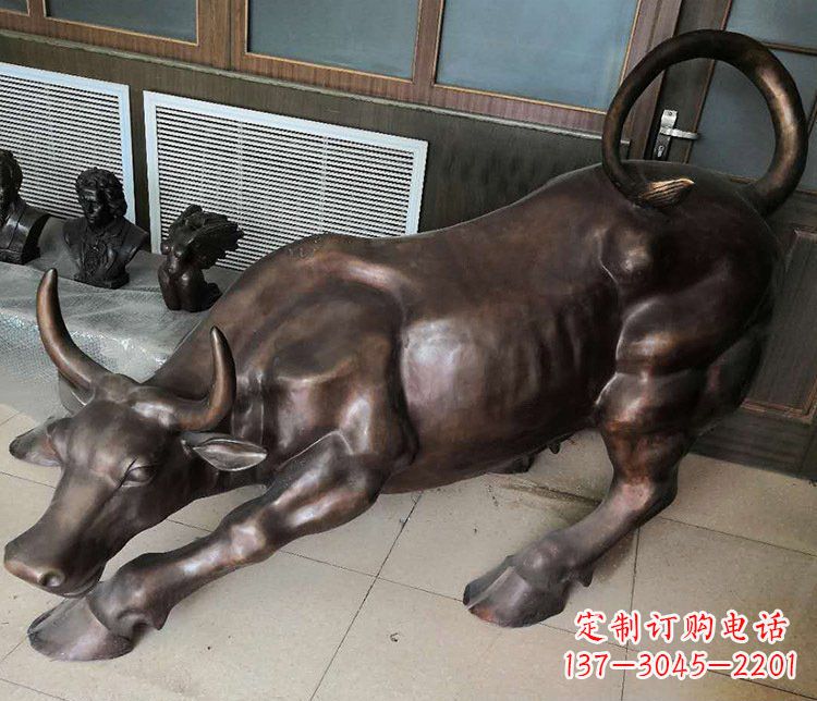 大同传统工艺精美牛铜雕塑