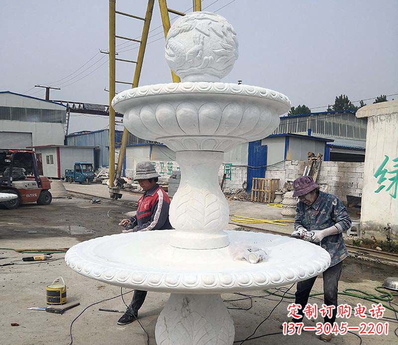 大同风水球喷泉石雕1