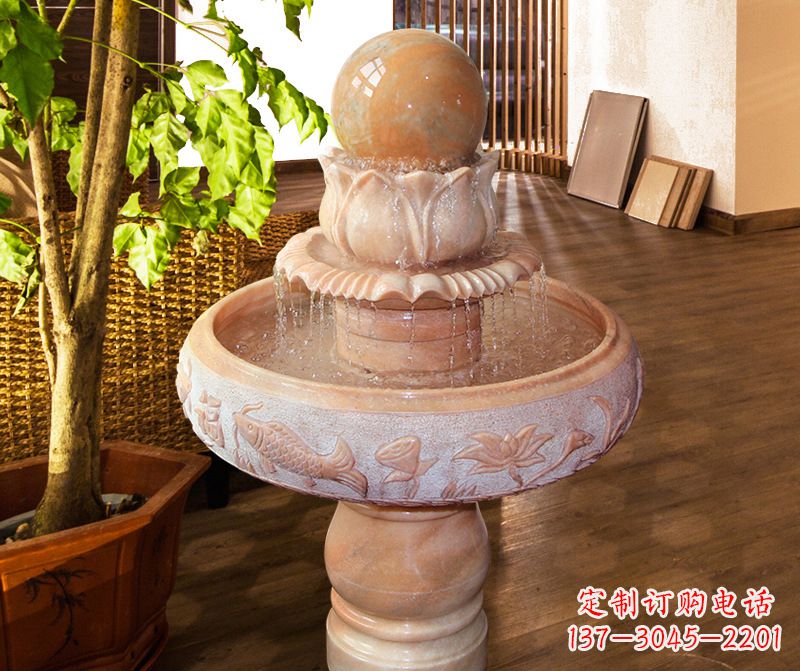 大同风水球石雕图片
