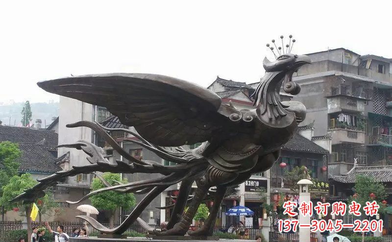 大同凤凰公园景观铜雕