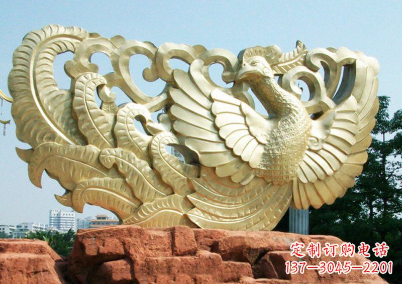 大同传统古典风格凤凰雕塑