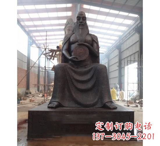 大同伏羲铜雕塑,精雕细琢的精美艺术品