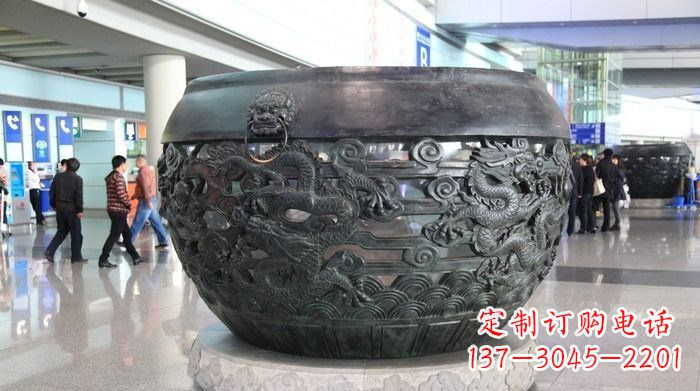 大同浮雕水缸龙广场景观雕塑