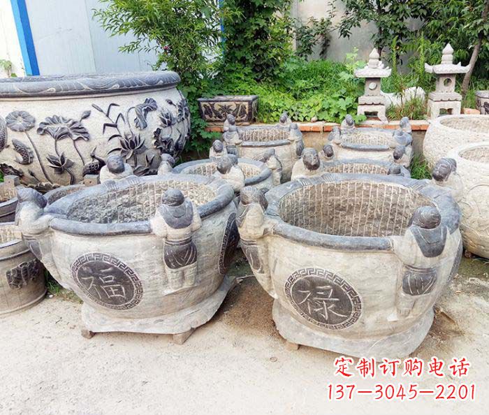 大同福禄招财石雕水缸