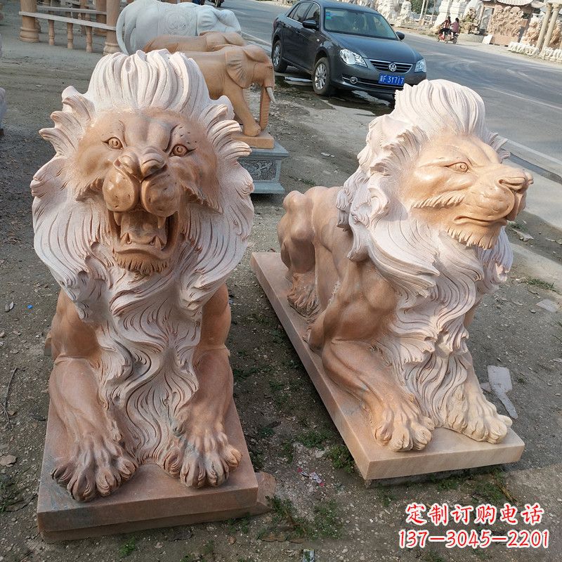 大同港币狮子爬狮雕塑——经典的海洋之神艺术