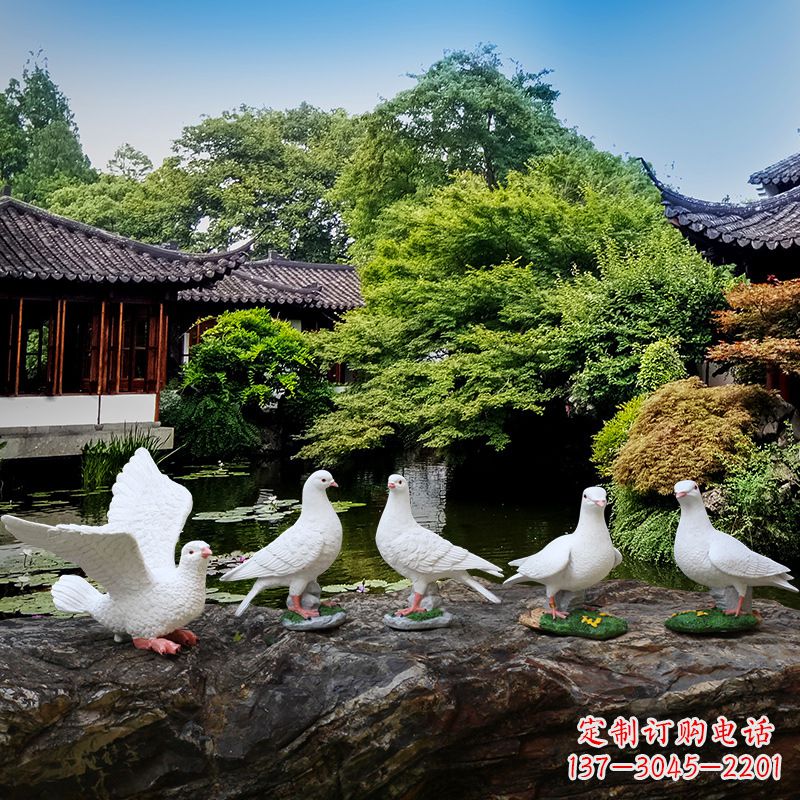 大同令人惊艳的鸽子雕塑