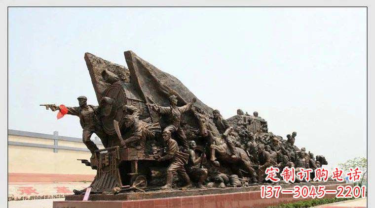 大同革命战士打仗广场纪念铜雕