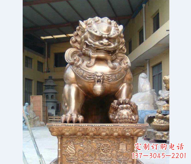 大同精致装饰型汇丰狮子铜雕塑