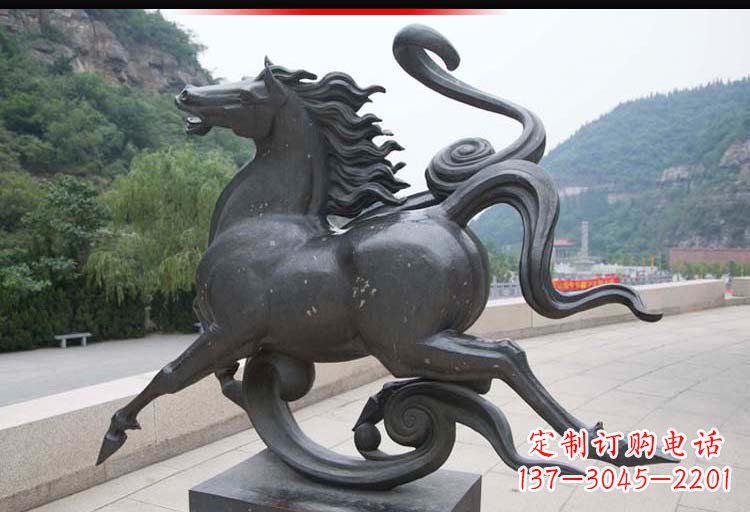 大同公园奔马铜雕 (2)