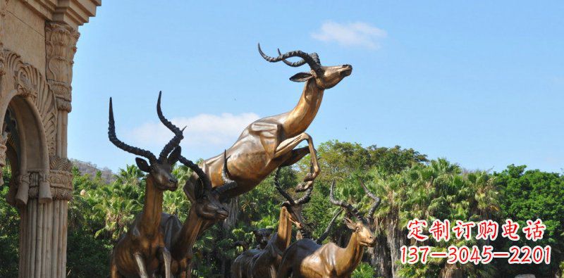 大同跃动的羚羊雕塑