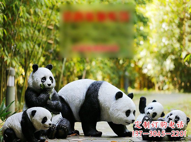 大同玻璃钢仿真熊猫雕塑