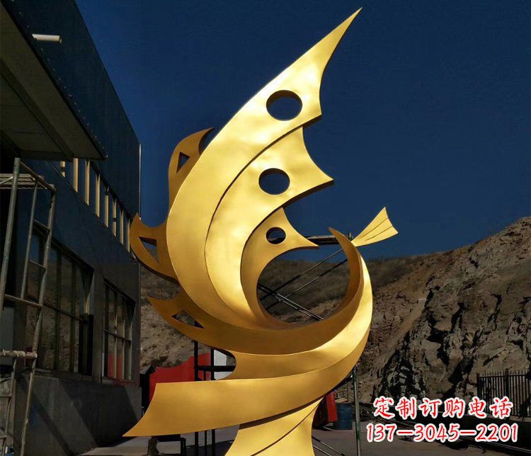 大同精美不锈钢抽象凤凰景观雕塑