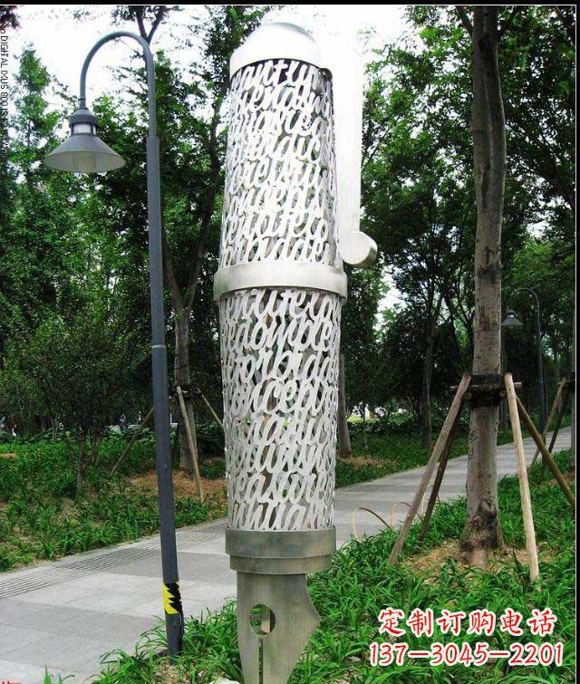 大同公园和空间绚丽抽象钢笔雕塑