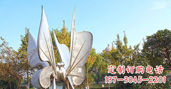 大同英伦风格精致不锈钢抽象蝴蝶雕塑