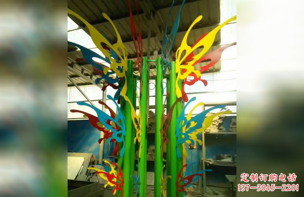 大同精致的不锈钢抽象蝴蝶景观雕塑