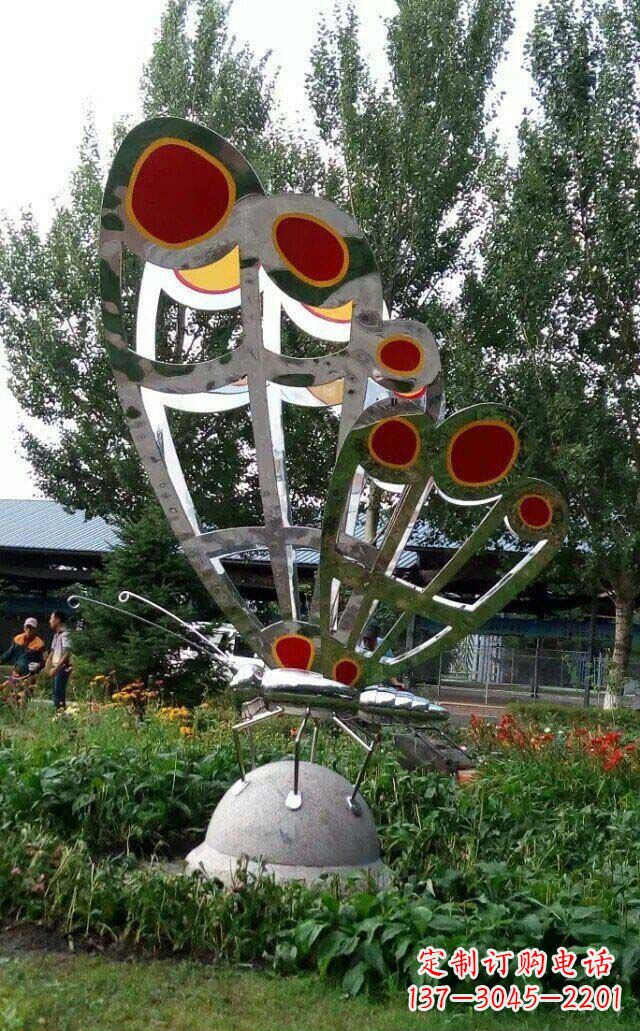 大同现代艺术不锈钢蝴蝶雕塑