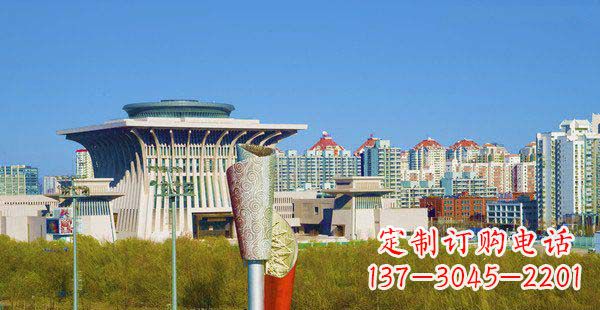 大同高端特色不锈钢抽象火炬雕塑