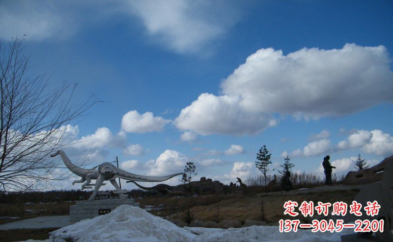 大同超大不锈钢动物恐龙雕塑