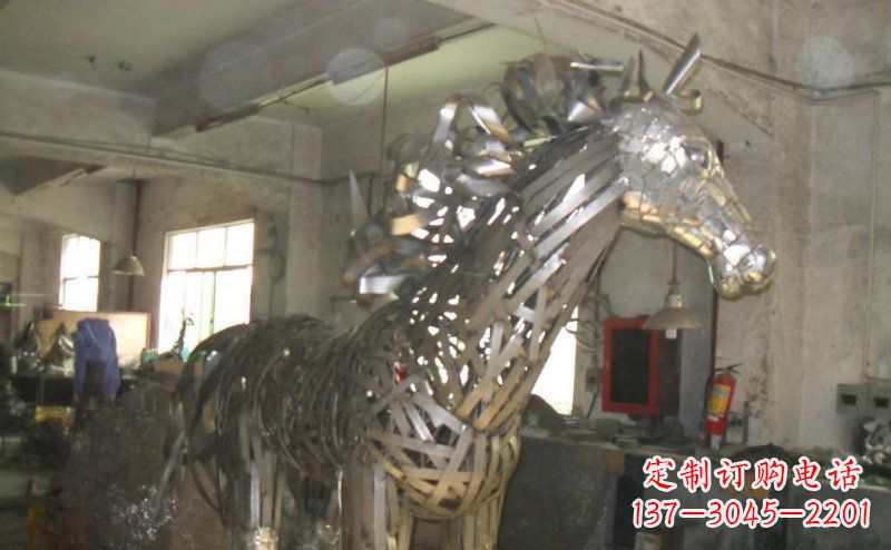 大同不锈钢抽象马动物雕塑