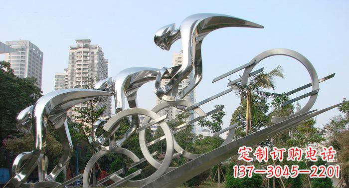 大同不锈钢自行车抽象雕塑