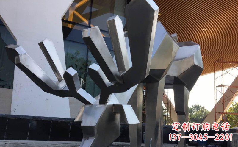 大同聚体雕塑抽象几何驯鹿