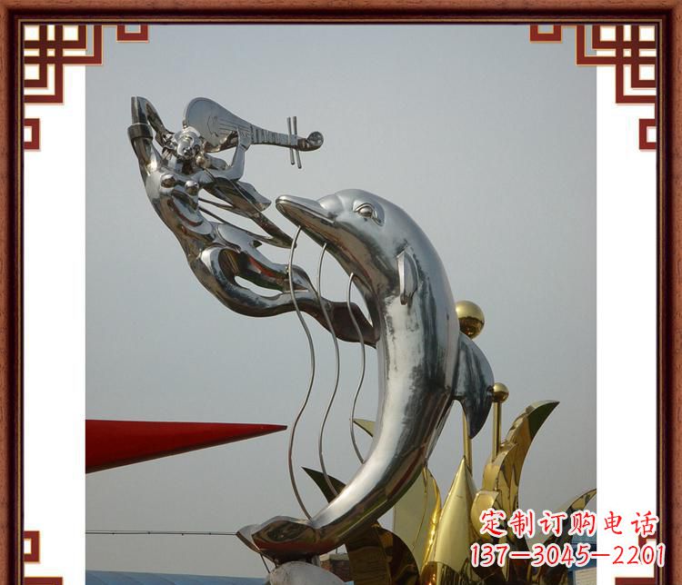 大同活力满满的海豚雕塑
