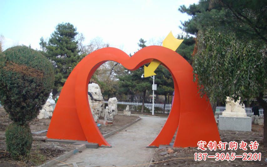 大同高雅大气的不锈钢拱门雕塑