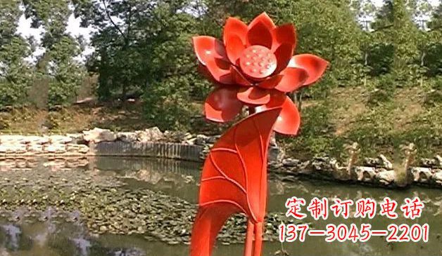 大同精美不锈钢荷花雕塑