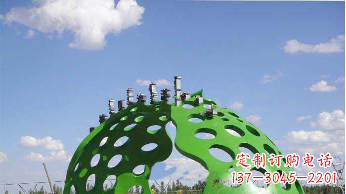 大同约克公园不锈钢镂空半圆拱门雕塑