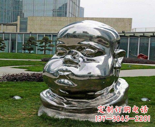 大同儿童不锈钢头像雕塑
