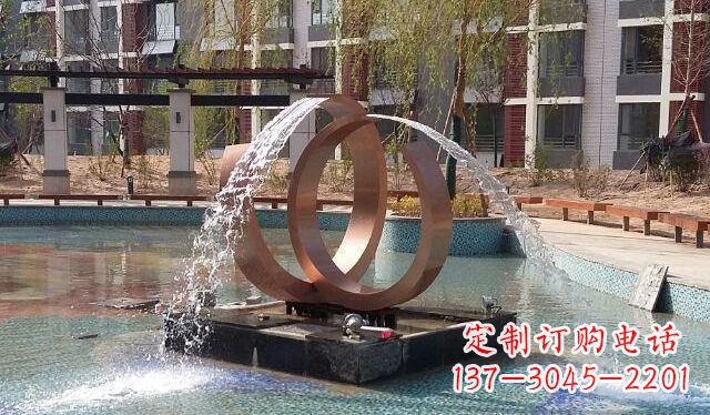 大同高贵典雅的不锈钢喷泉雕塑