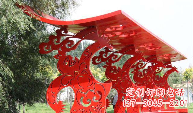 大同新潮不锈钢公园凉亭雕塑
