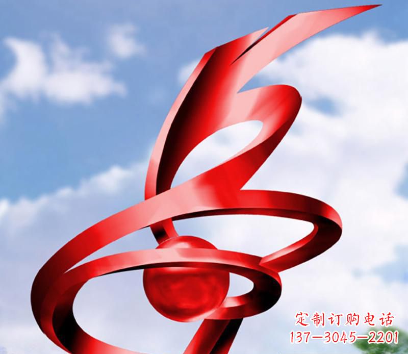 大同公园装饰不锈钢指环雕塑
