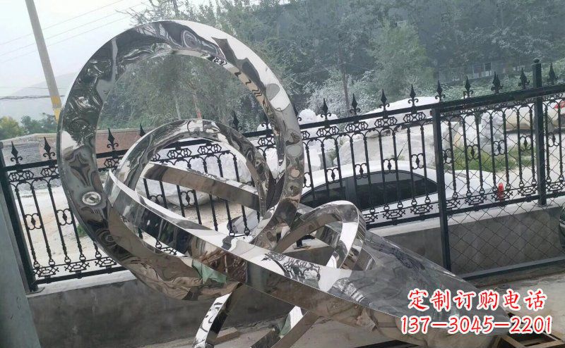 大同公园拼接圆环景观不锈钢雕塑